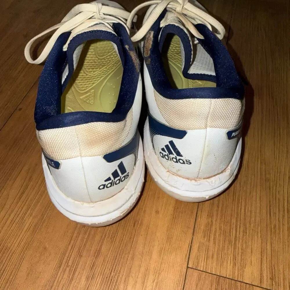 Adidas PureHustle Metal Baseball Softball Cleats Men’s Size 11 White Navy